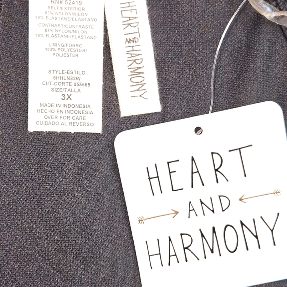 HEART & HARMONEY Plus Size Multi- Color Sequins Tie Neck Mesh Swimsuit Top 3X - Picture 8 of 14